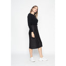 Pull Col Bateau Dos Ouvert Leslie Noir, 100% Cachemire, 2 Fils, Jersey - Femme - Perfect Cashmere - The Bradery