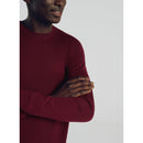 Pull Col Rond Bordeaux En Laine Mérinos - Bordeaux - De Fursac - The Bradery