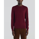 Pull Col Rond Bordeaux En Laine Mérinos - Bordeaux - De Fursac - The Bradery