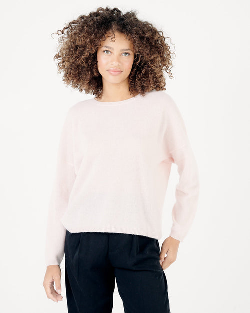 Kaira Crew Neck Sweater - Blush - Woman - Absolut Cashmere - The Bradery