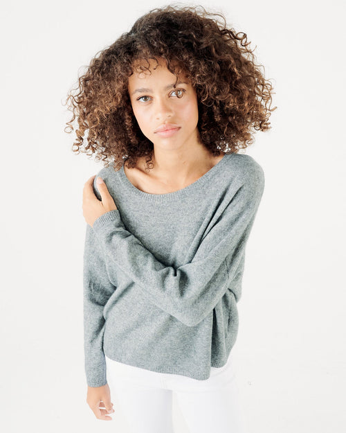 Pull Col Rond Kaira - Gris Chine Fonce - Femme - Absolut Cashmere - The Bradery