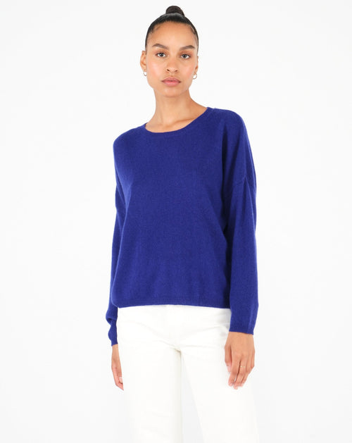 Kaira Round Neck Sweater - Ultramarine - Woman - Absolut Cashmere - The Bradery