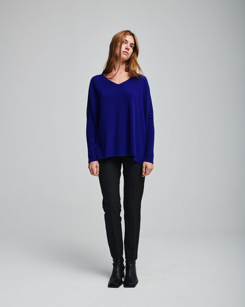 Pull Col V Chloe - Outremer - Femme - Absolut Cashmere - The Bradery