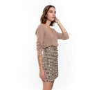 Pull Col V Golspie Camel, 100% Cachemire, 2 Fils, Jersey - Femme - Perfect Cashmere - The Bradery