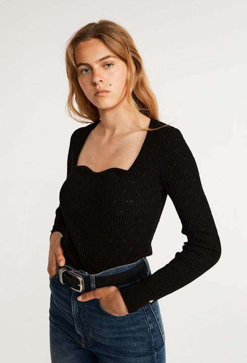 Maria Sweater - Black - Claudie Pierlot - The Bradery