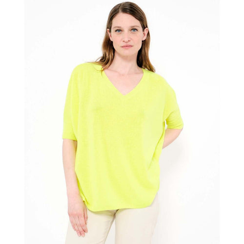 Poncho Kate Sweater - Fluo Yellow - Absolut Cashmere - The Bradery