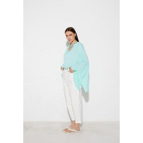 Pull Poncho Recyclé Mahala - Vert - Femme - Not Shy - NotShy* - The Bradery