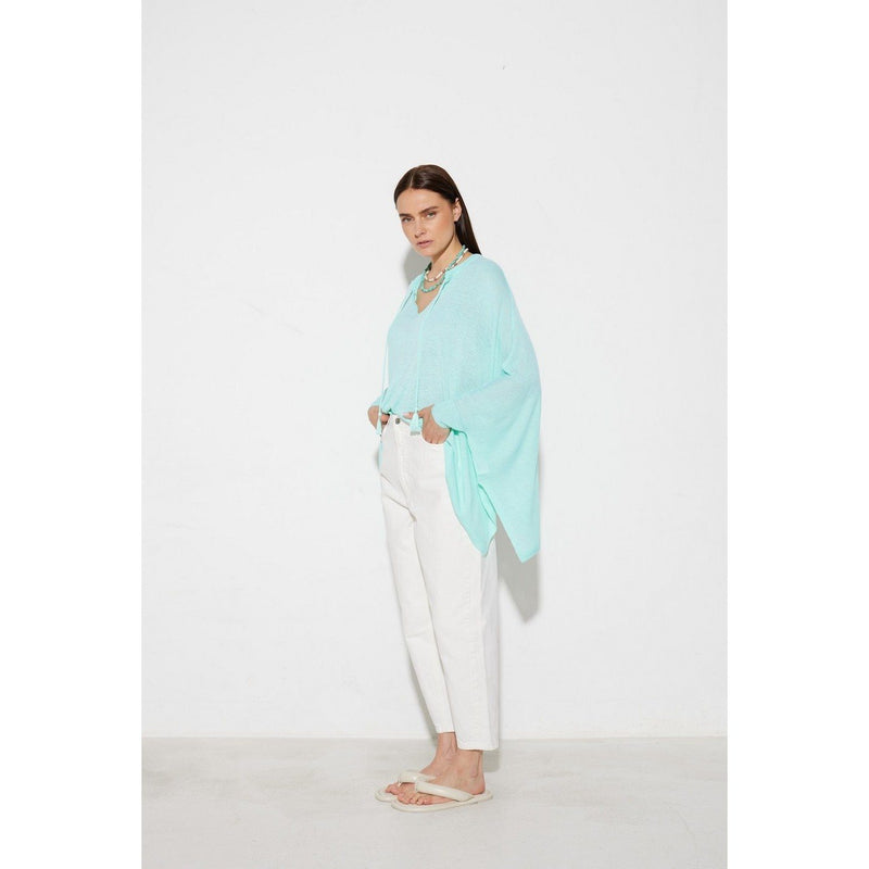 Pull Poncho Recyclé Mahala - Vert - Femme - Not Shy - NotShy* - The Bradery