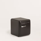 Retro Fridge 48L - Retro Refrigerator - Black with Silver Handles
