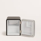 Retro Fridge 48L - Retro Refrigerator - Black with Silver Handles