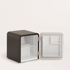 Retro Fridge 48L - Retro Refrigerator - Black with Silver Handles