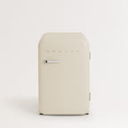 Retro Fridge 48L - Retro Refrigerator - Off-White with Silver Handles