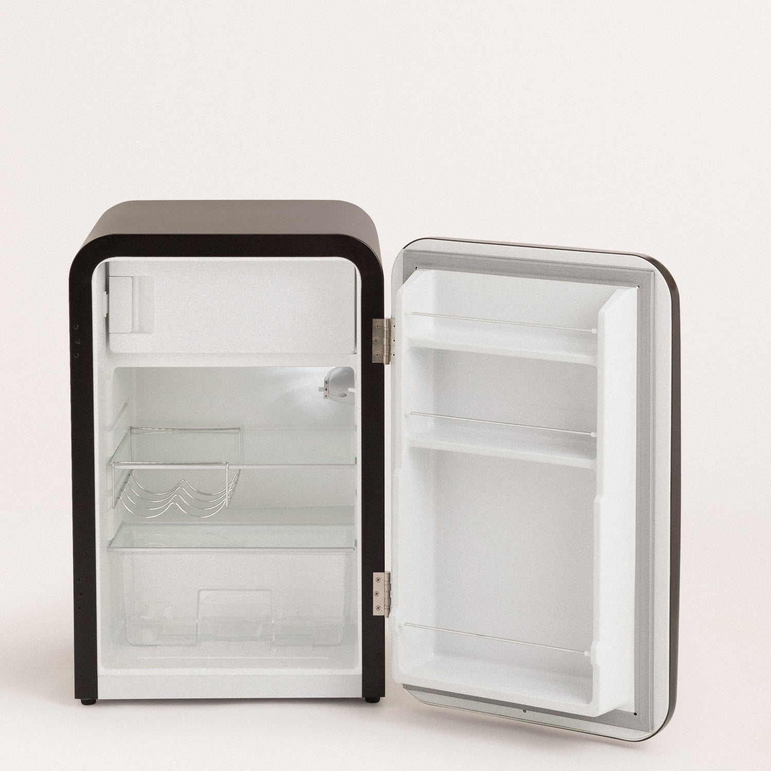 Retro Fridge 107L - Refrigerator - Black