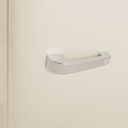Retro Fridge 48L - Retro Refrigerator - Off-White with Silver Handles