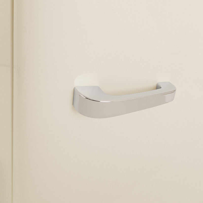 Nevera Retro 48L - Nevera Retro - Tiradores Plata Blanco Roto