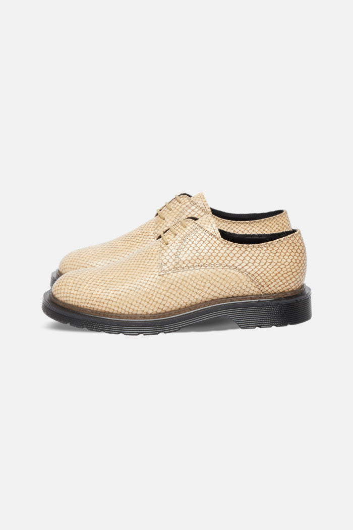 Titi Oxford Shoes - Beige Python