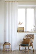 Cortina regulable + anilla lino lavado SOLINE Craie - L'Effet Papillon - The Bradery