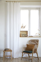 Cortina regulable + anilla lino lavado SOLINE Craie - L'Effet Papillon - The Bradery