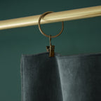 Rideau ajustable + anneau Velours de coton CÉSAR Ardoise - L'Effet Papillon - The Bradery