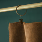 Rideau ajustable + anneau Velours de coton CÉSAR Camel - L'Effet Papillon - The Bradery