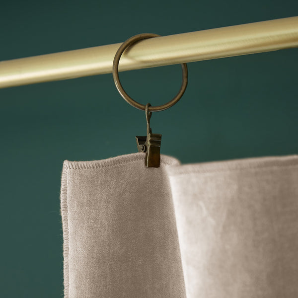 Rideau ajustable + anneau Velours de coton CÉSAR Pampa - L'Effet Papillon - The Bradery