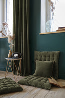 Rideau ajustable + anneau Velours de coton CÉSAR Thym - L'Effet Papillon - The Bradery