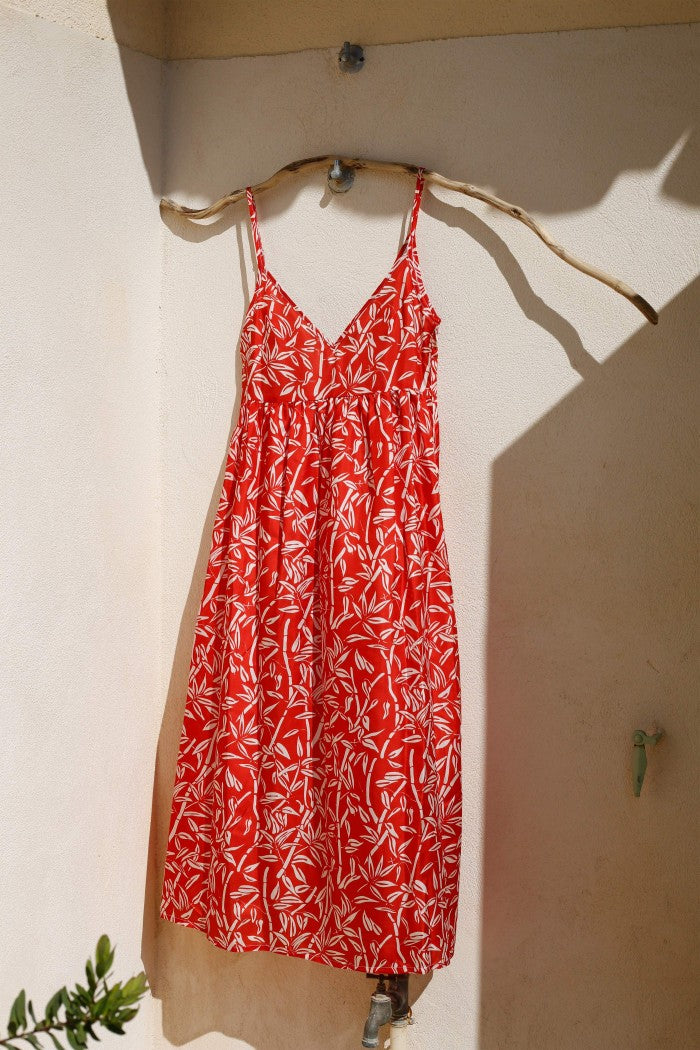 Vestido Byron Bamboo - Rojo Lipstick