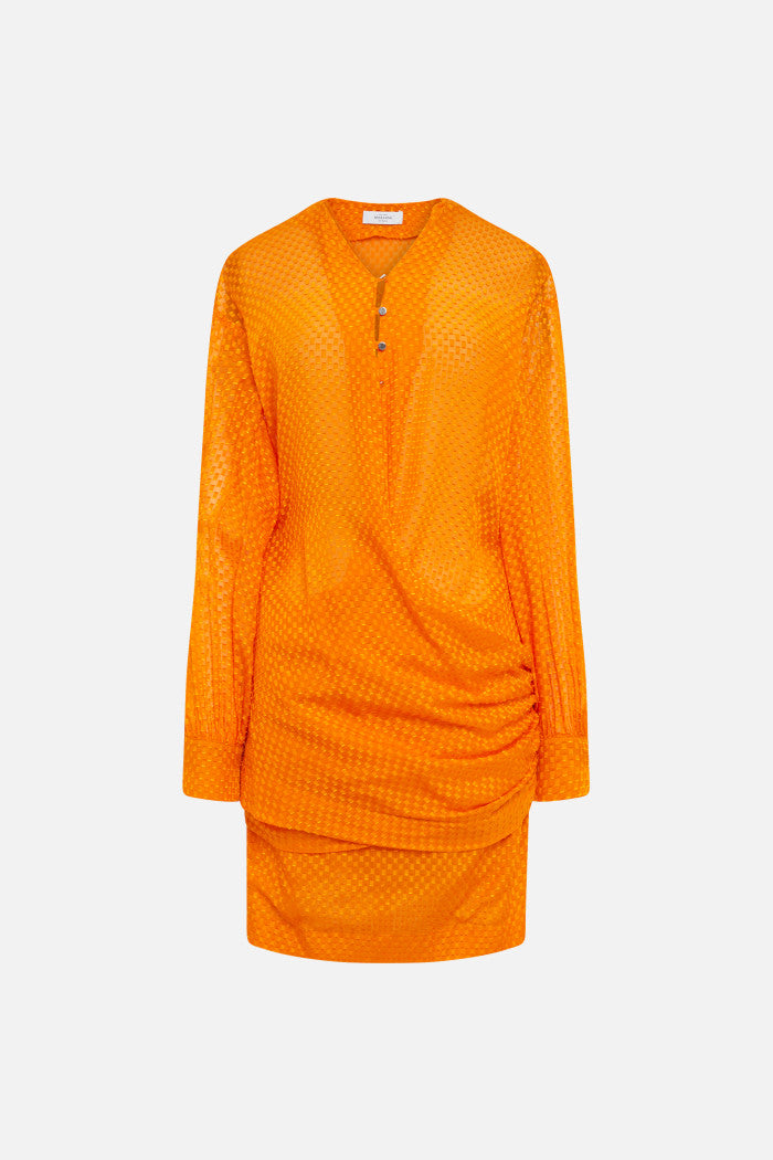 Vestido Darlene Cut Yarn - Naranja