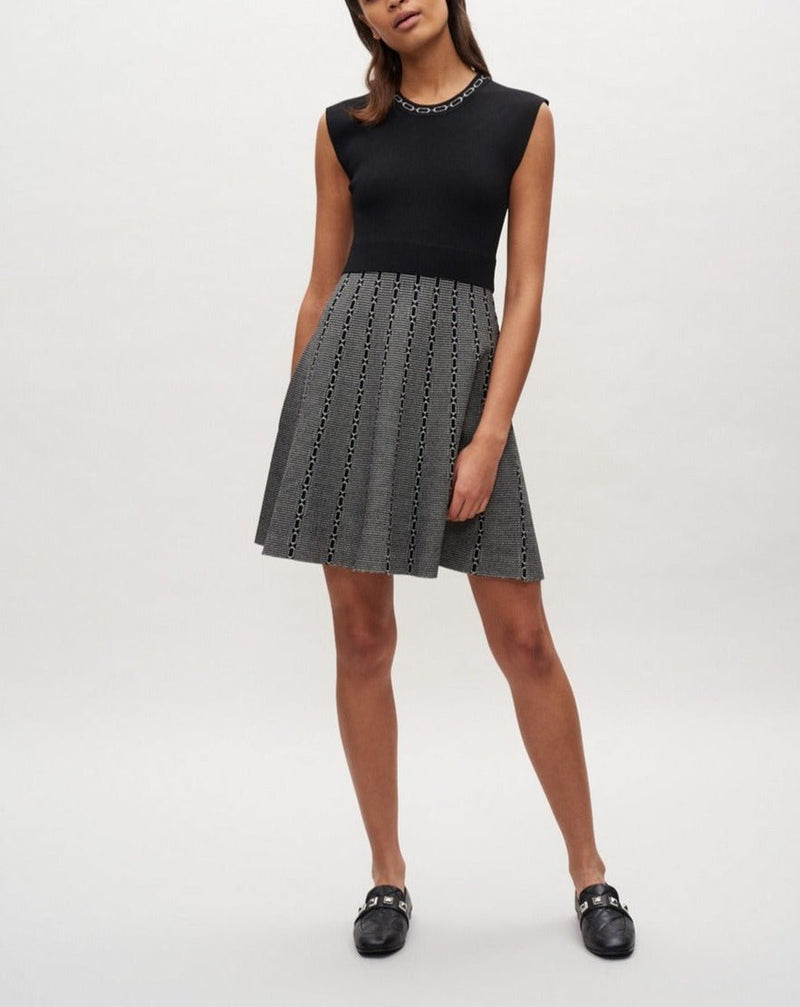 Marguerite Knit Dress - Two Tone - Claudie Pierlot - The Bradery