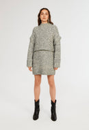 Robe En Maille Marilove - Gris Chine - Claudie Pierlot - The Bradery