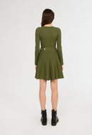 Maud Bis Mesh Dress - Lichen - Claudie Pierlot - The Bradery