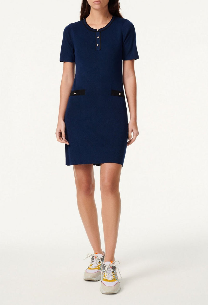 Meona Mesh Dress - Navy - Claudie Pierlot - The Bradery