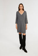 Claudie Pierlot Vestido de punto Miprima - Gris China - - The Bradery