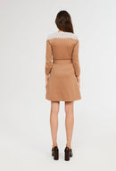 Claudie Pierlot Vestido de punto Tala - Camel - - The Bradery