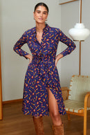 Vestido L'Innocente Rocket Lipstick Azul - Soi Paris - The Bradery