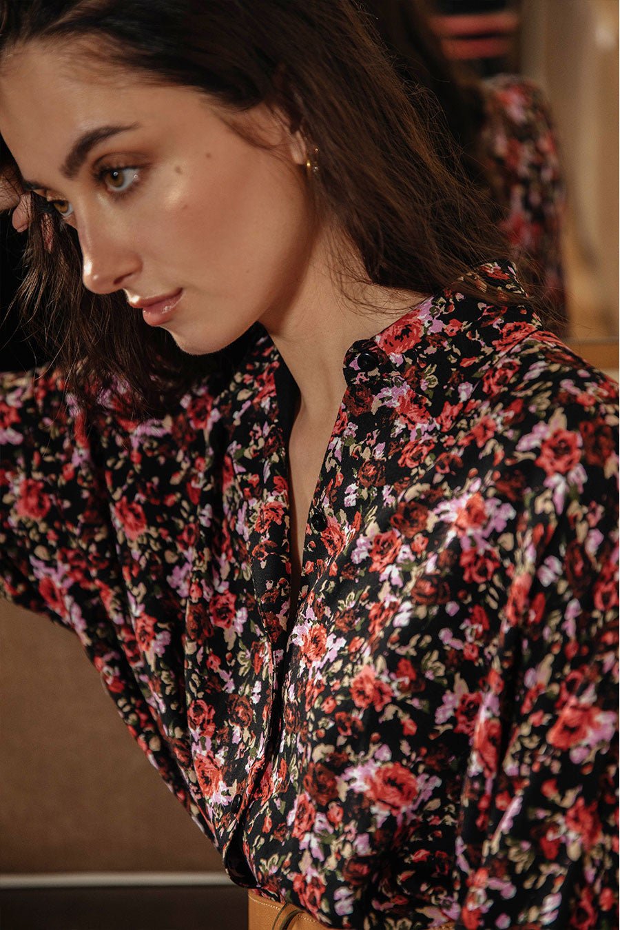 Robe Lison Fleur Rouge - Saaj Paris - The Bradery