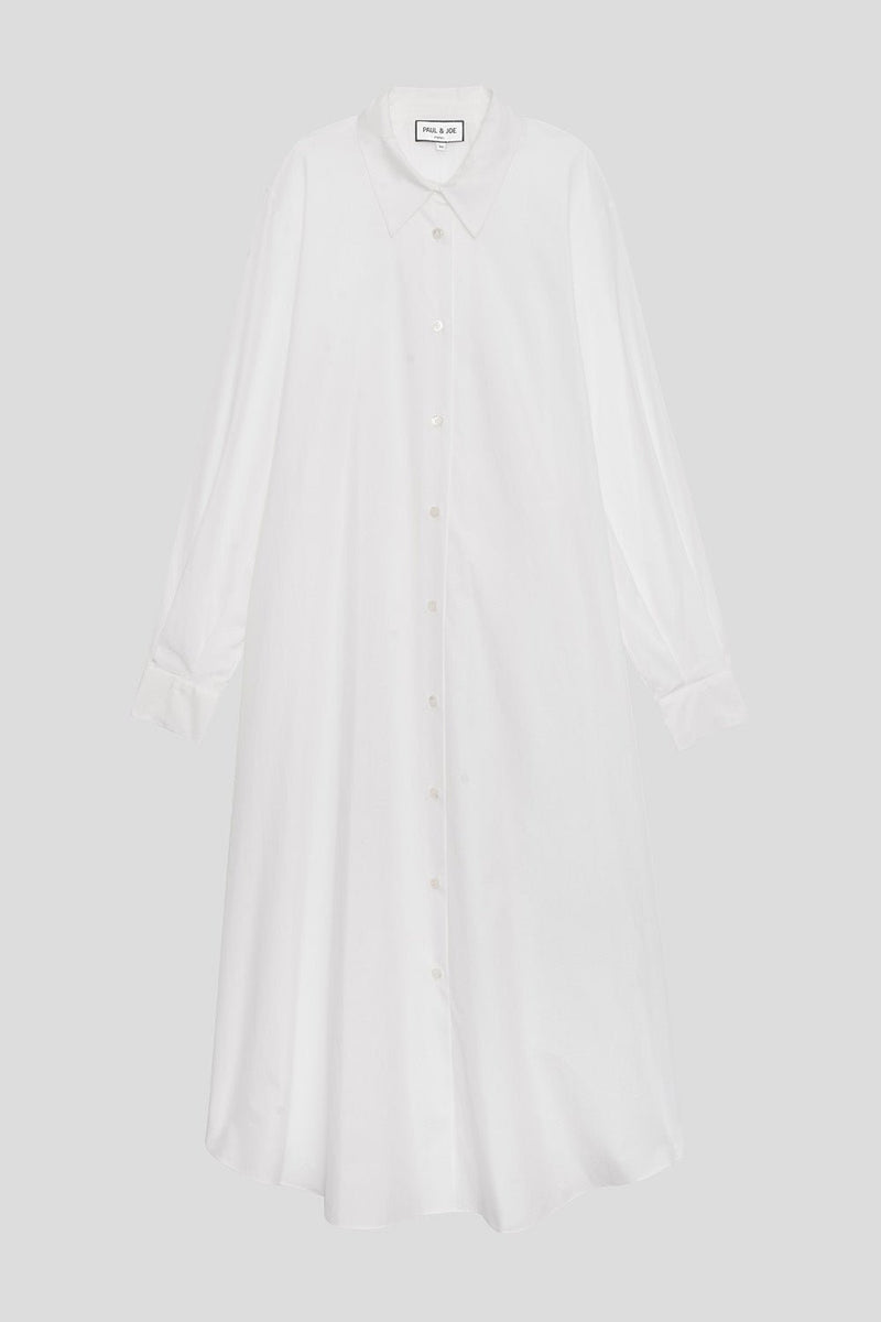 Long Cotton Poplin Dress Trapeze Cut - Paul & Joe - Paul & Joe* - The Bradery