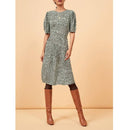 Norma Dress - Green Printed Kisses - Rouje* - The Bradery