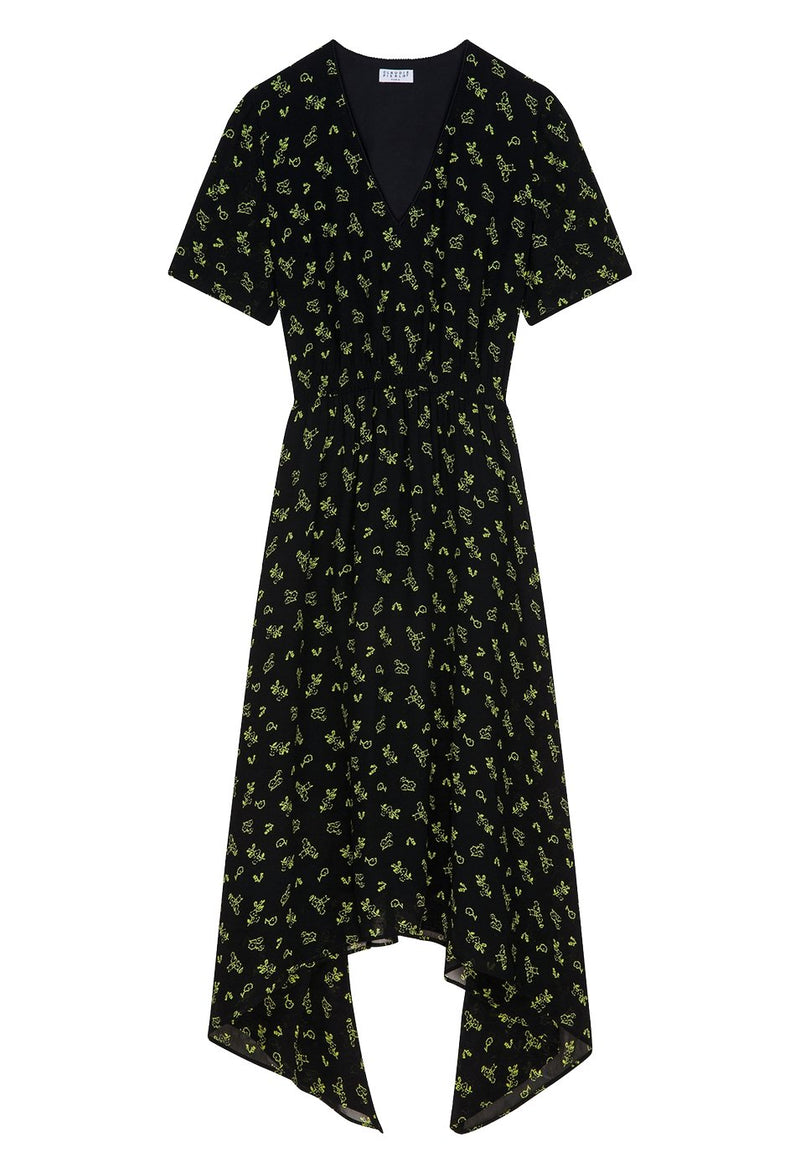 Rabelia Dress - Print Fonce - Claudie Pierlot - The Bradery