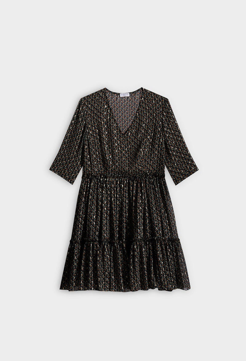 Claudie Pierlot Vestido Raucha - Print Fonce - - The Bradery