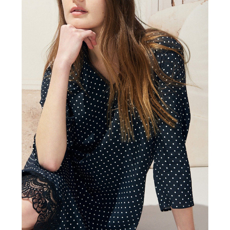 Real Pois Dress - Navy - Claudie Pierlot - The Bradery