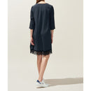 Claudie Pierlot Vestido Real Pois - Azul marino - - The Bradery