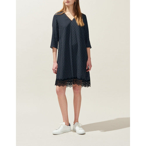 Real Pois Dress - Navy - Claudie Pierlot - The Bradery