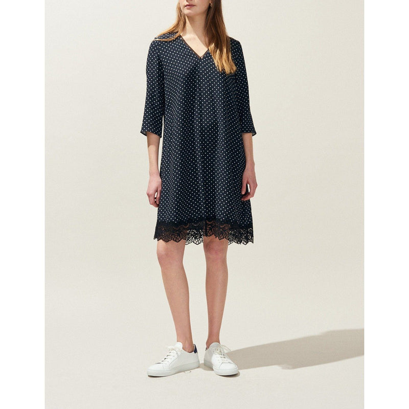 Robe Real Pois - Marine - Claudie Pierlot - The Bradery