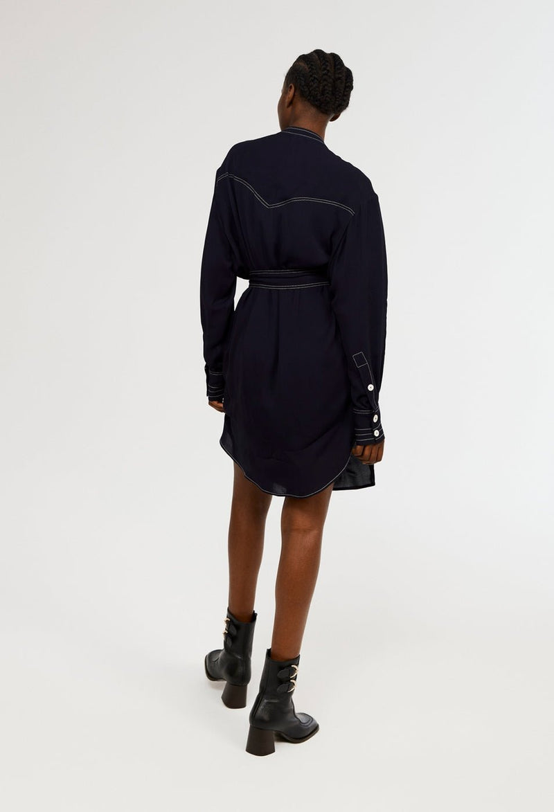 Relax Dress - Navy - Claudie Pierlot - The Bradery