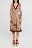 Robe Relia - Print Fonce - Claudie Pierlot - The Bradery