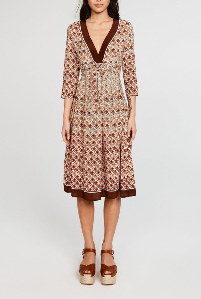 Claudie Pierlot Vestido Relia - Print Fonce - - The Bradery