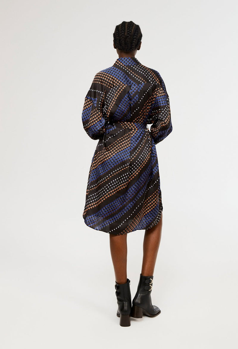 Robe Rigola Bis - Print Fonce - Claudie Pierlot - The Bradery