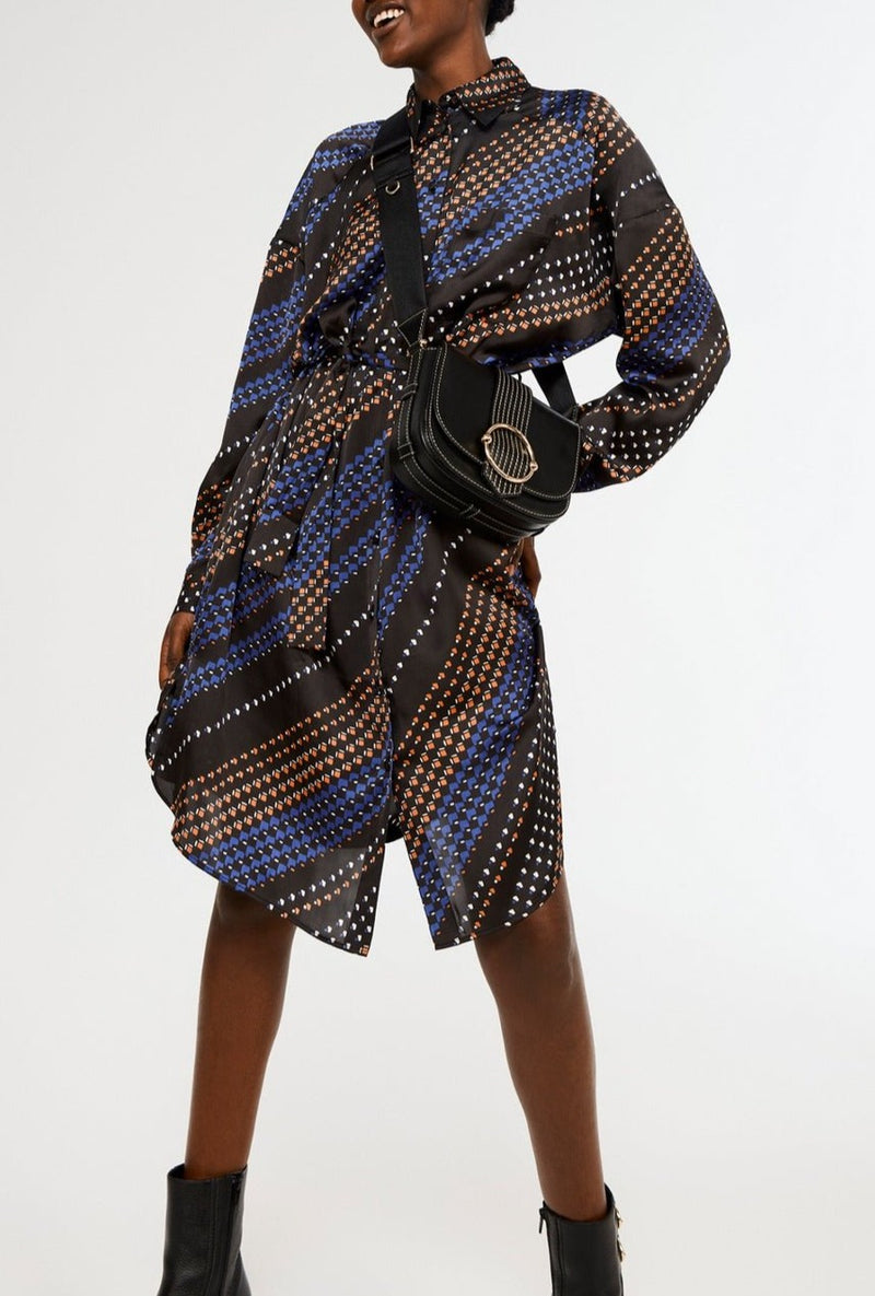 Robe Rigola Bis - Print Fonce - Claudie Pierlot - The Bradery