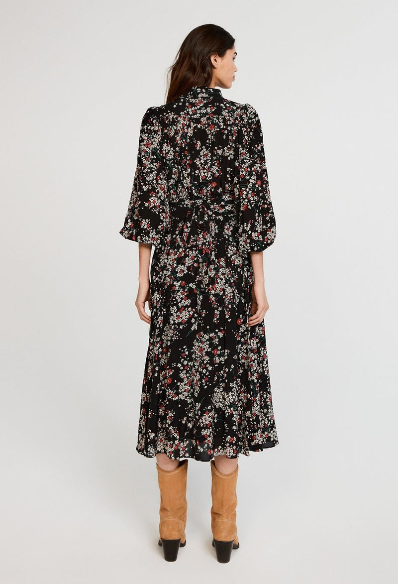 Rivka Dress - Print Fonce - Claudie Pierlot - The Bradery